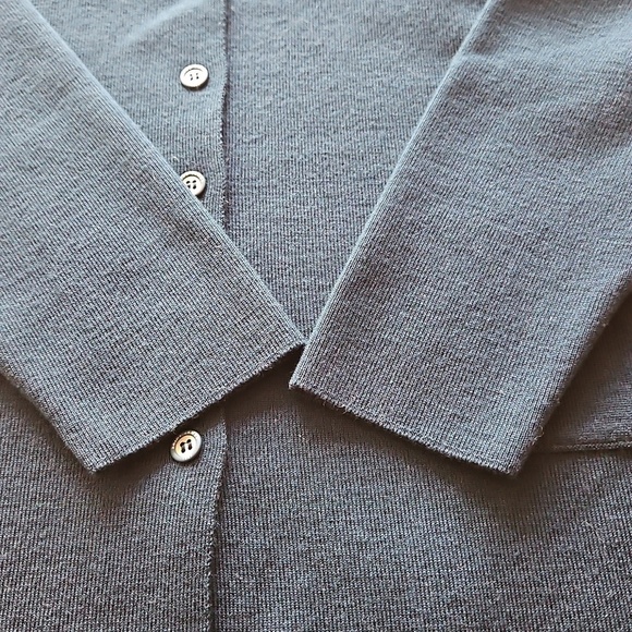Saint James New Wool Blue Cardigan Sweater Est. Size Large - Picture 6 of 16